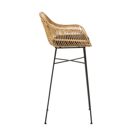 Lot de 2 tabourets de bar Drawer en rotin 76cm Nunuhai