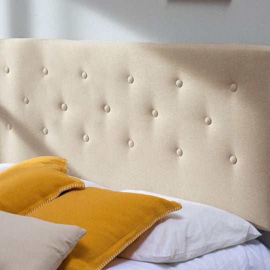 Tête de lit capitonnée en tissu Beige 160x100cm
