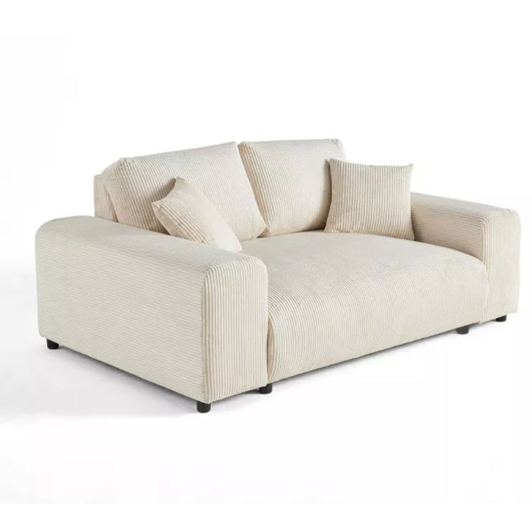 Canapé droit 3 places GARANCE en velours côtelé BESTMOBILIER