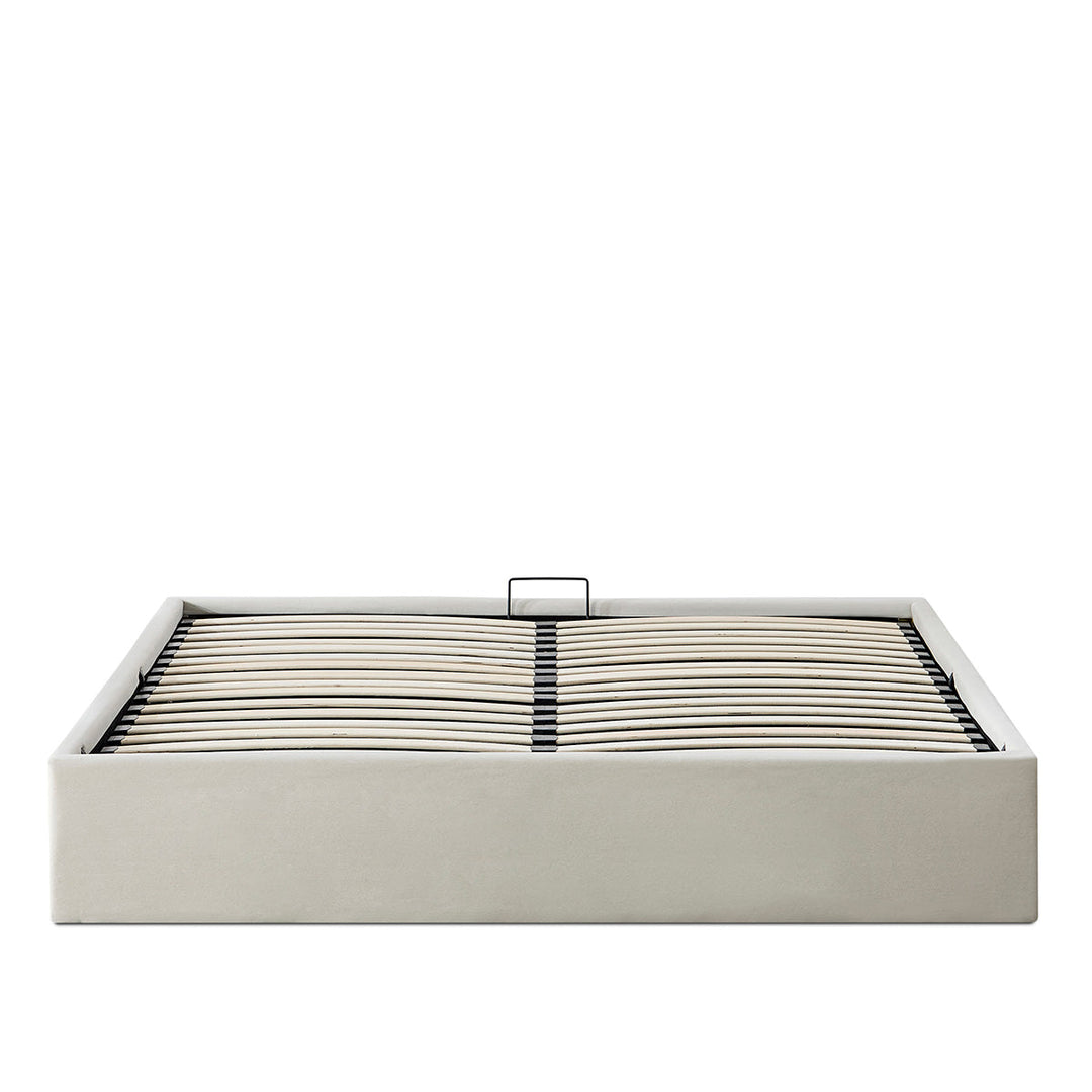 Sommier coffre Atlas en tissu beige