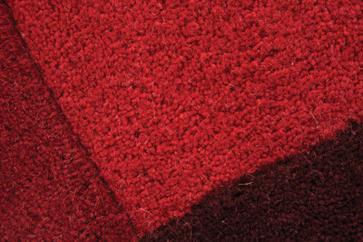 Tapis en laine graphique rouge 150x240cm