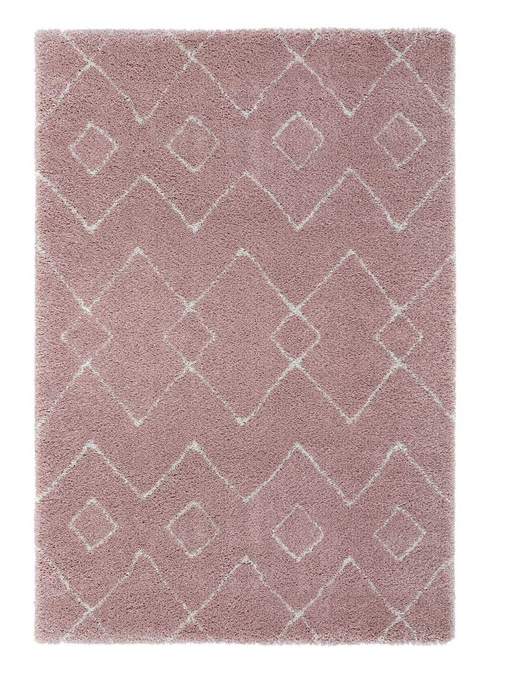 Tapis Berbère Imari Rose et blanc