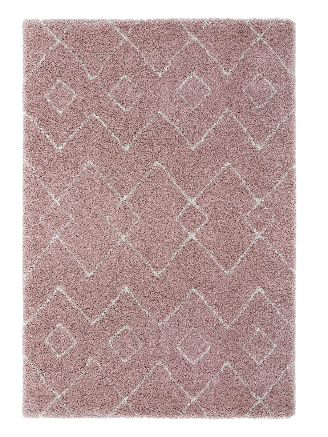 Tapis Berbère Imari Rose et blanc
