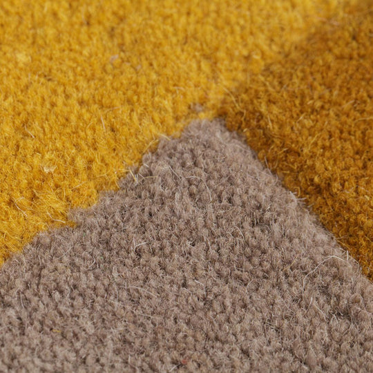 Tapis Collage Jaune/Ocre 90x150cm "imparfait"