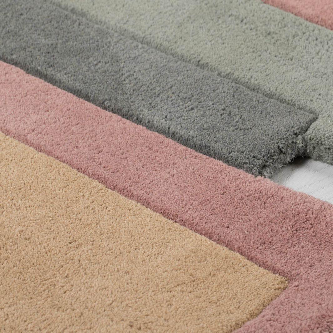 Tapis de couloir graphique 60x230cm pastel