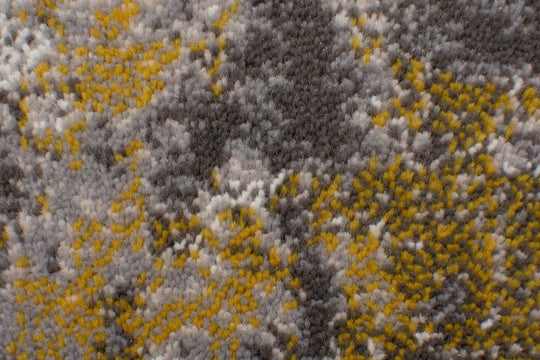Tapis de couloir vintage Gris/Ocre 80x300cm