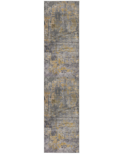 Tapis de couloir Wonderlust Gris/Ocre 80x300cm