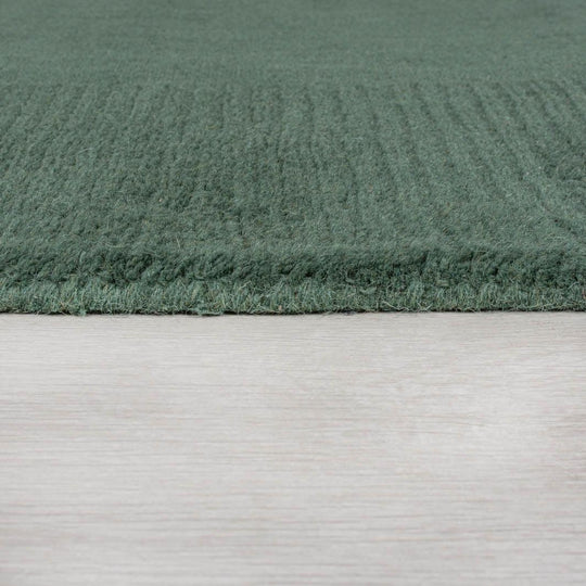 Tapis en laine Siena Vert foncé 160x230cm "Imparfait"