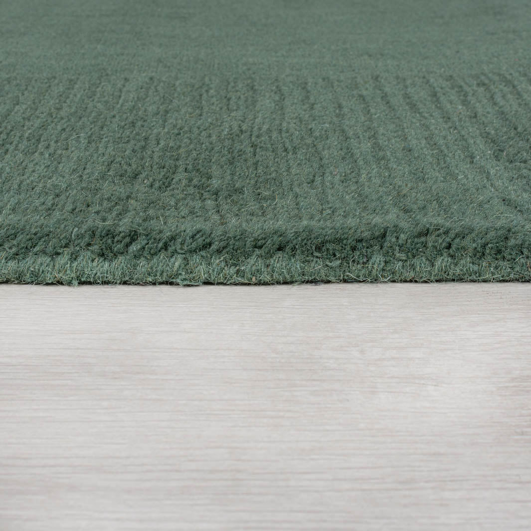 Tapis en laine Siena Vert foncé 160x230cm "Imparfait"