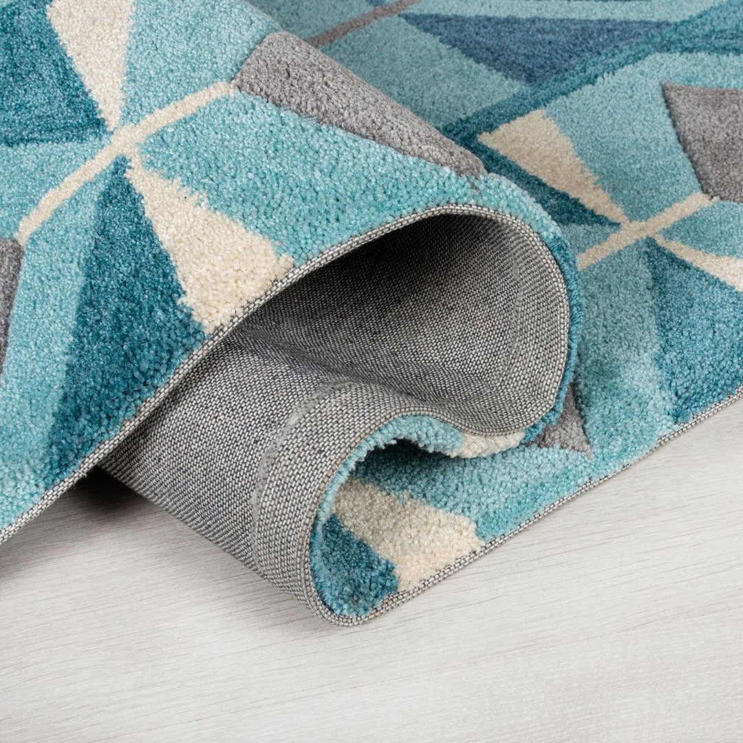 Tapis de couloir Kodiac bleu 60x230cm
