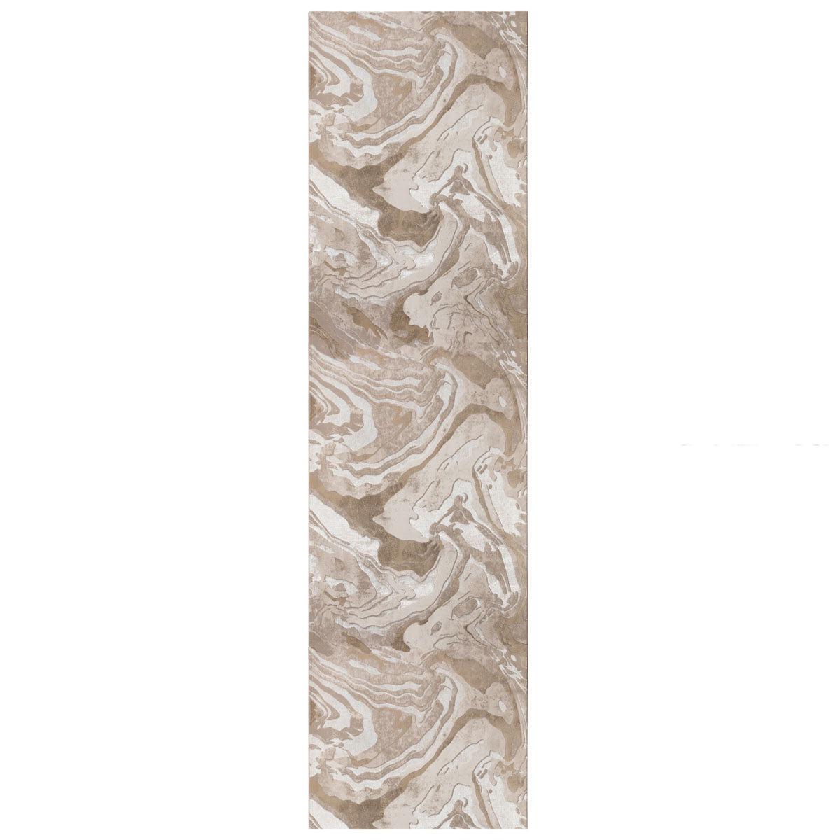 Tapis de couloir effet marbre