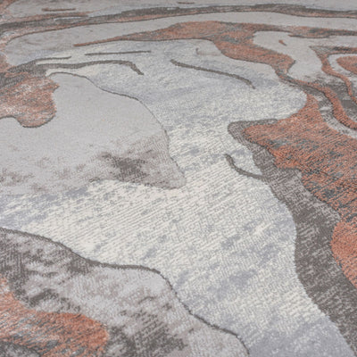 Tapis style marbre 66x230cm Naturel