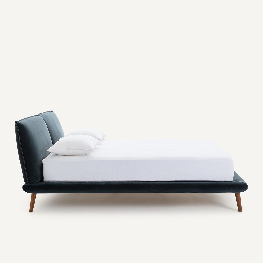 Lit velours avec sommier 160x200cm, Aurore design E. Gallina AM.PM