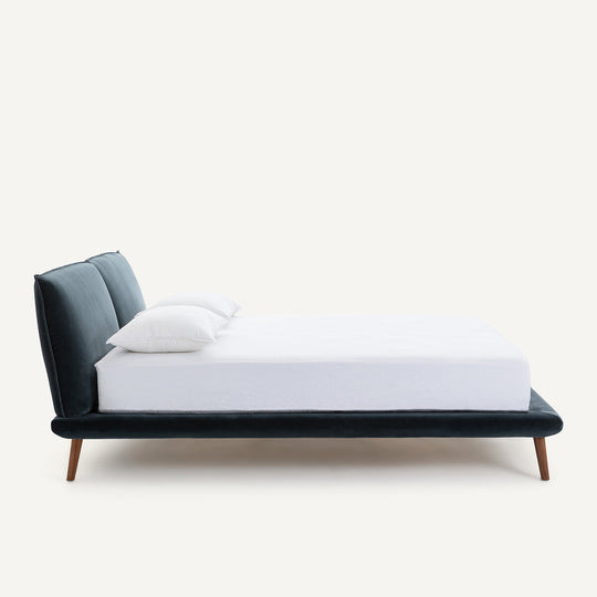Lit velours avec sommier 160x200cm, Aurore design E. Gallina AM.PM