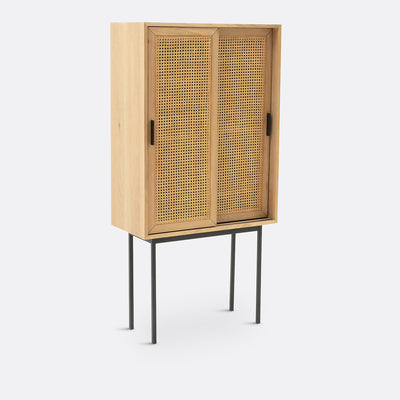 Bahut chêne 2 portes cannées, WASKA La Redoute Interieurs