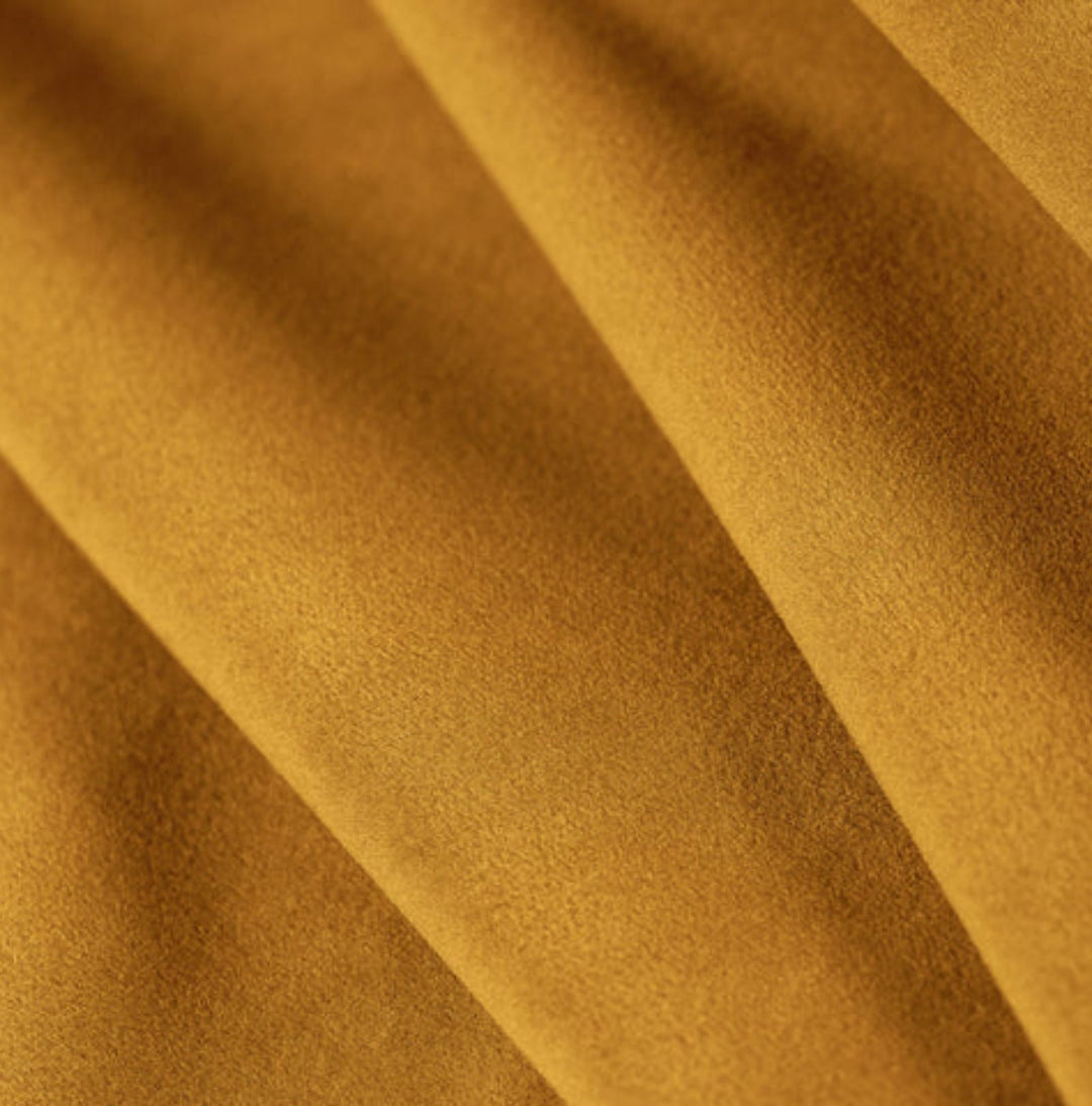 Canapé Micadoni 4 places Bellis en velours jaune angle droit- Léger défaut