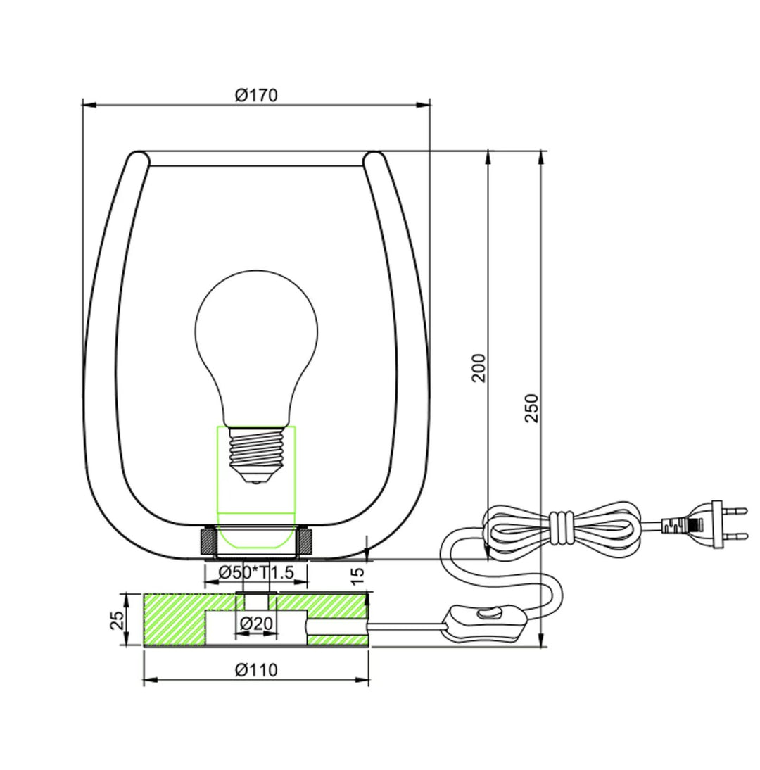 Lampe de table en bambou SEIREN
