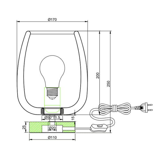 Lampe de table en bambou SEIREN