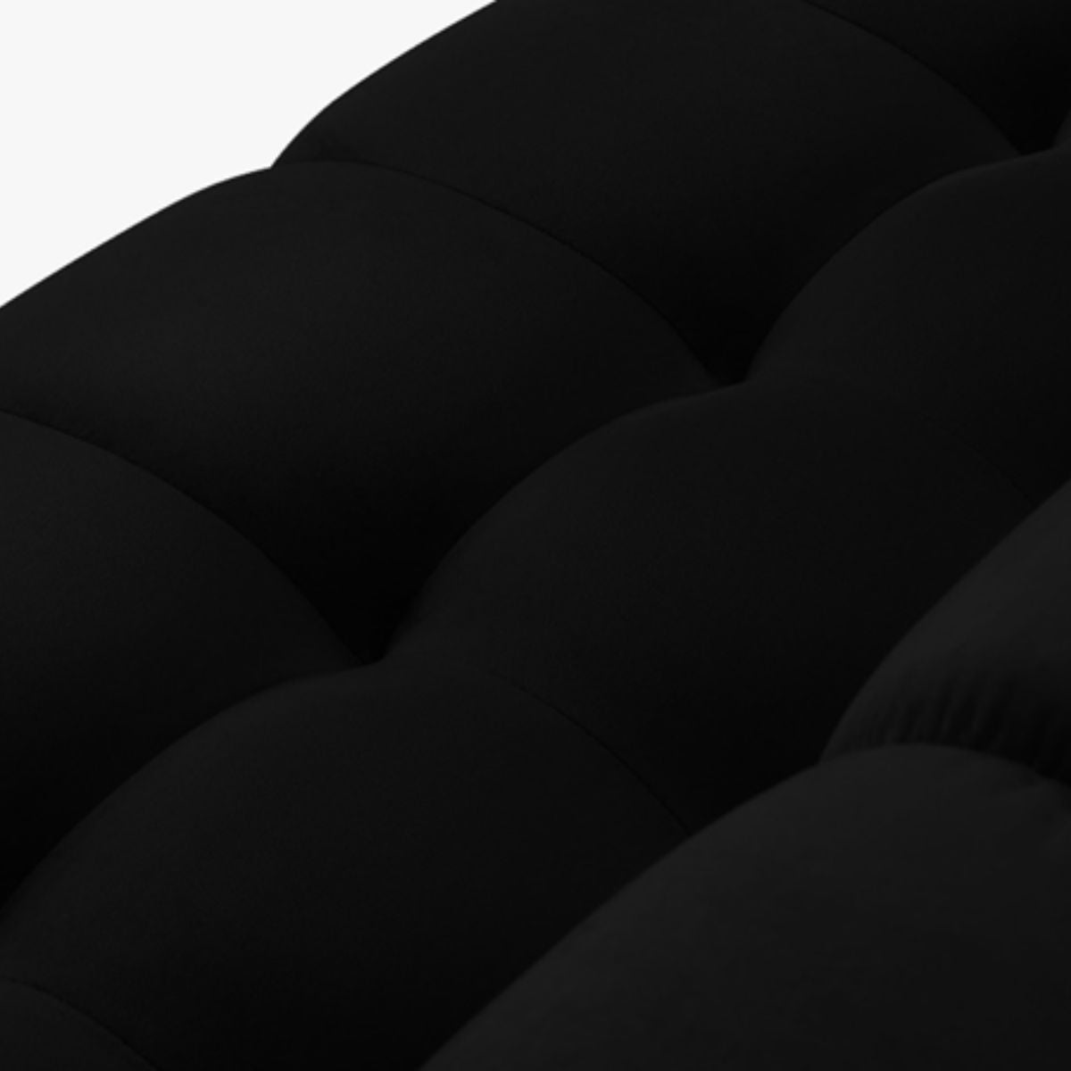 Canapé Velours Justin 2 places Noir- Micadoni