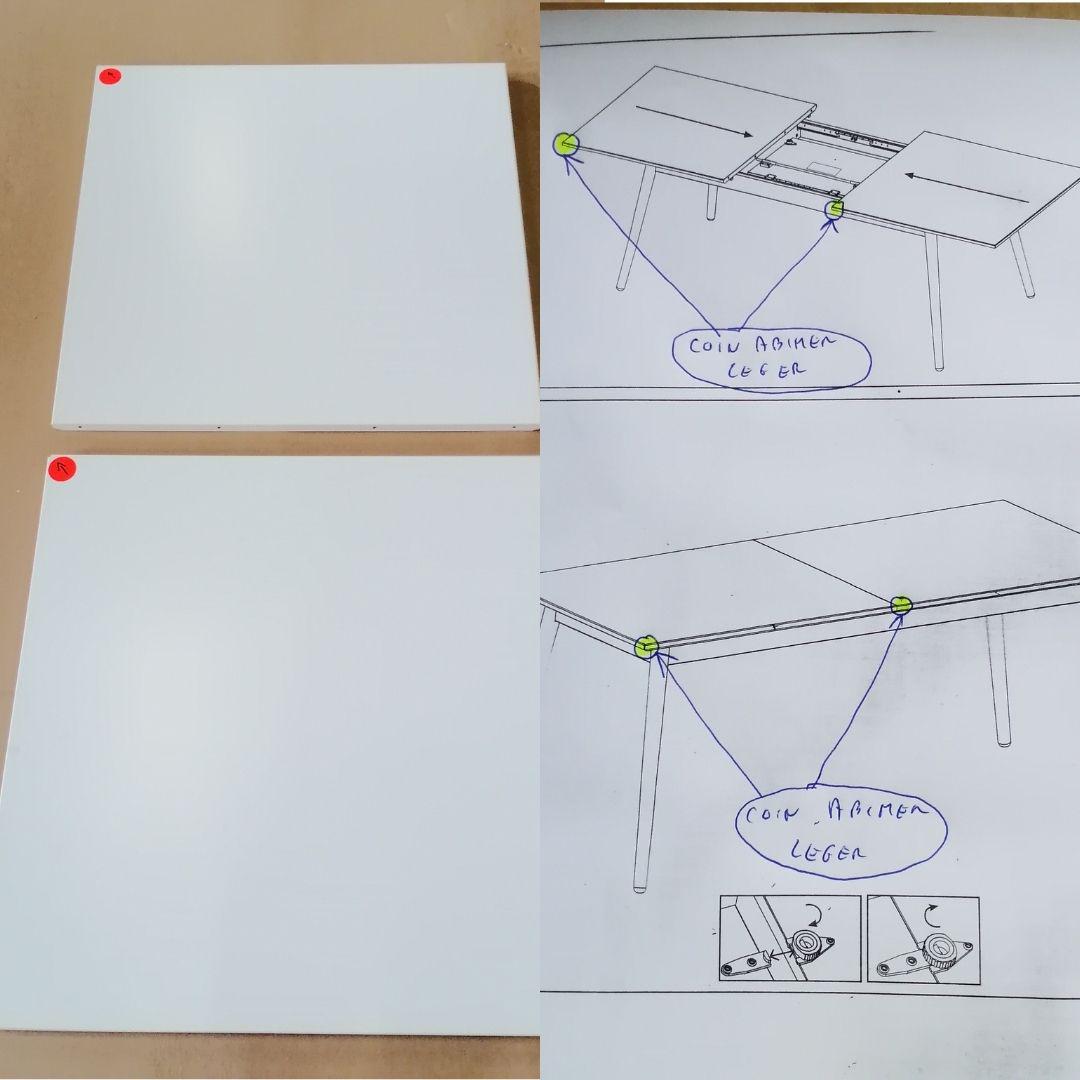 Table à manger extensible en bois 180-240x90cm - Léger défaut