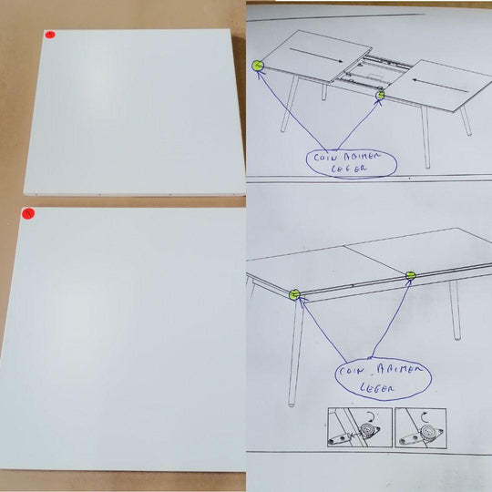 Table à manger extensible en bois 180-240x90cm - Léger défaut