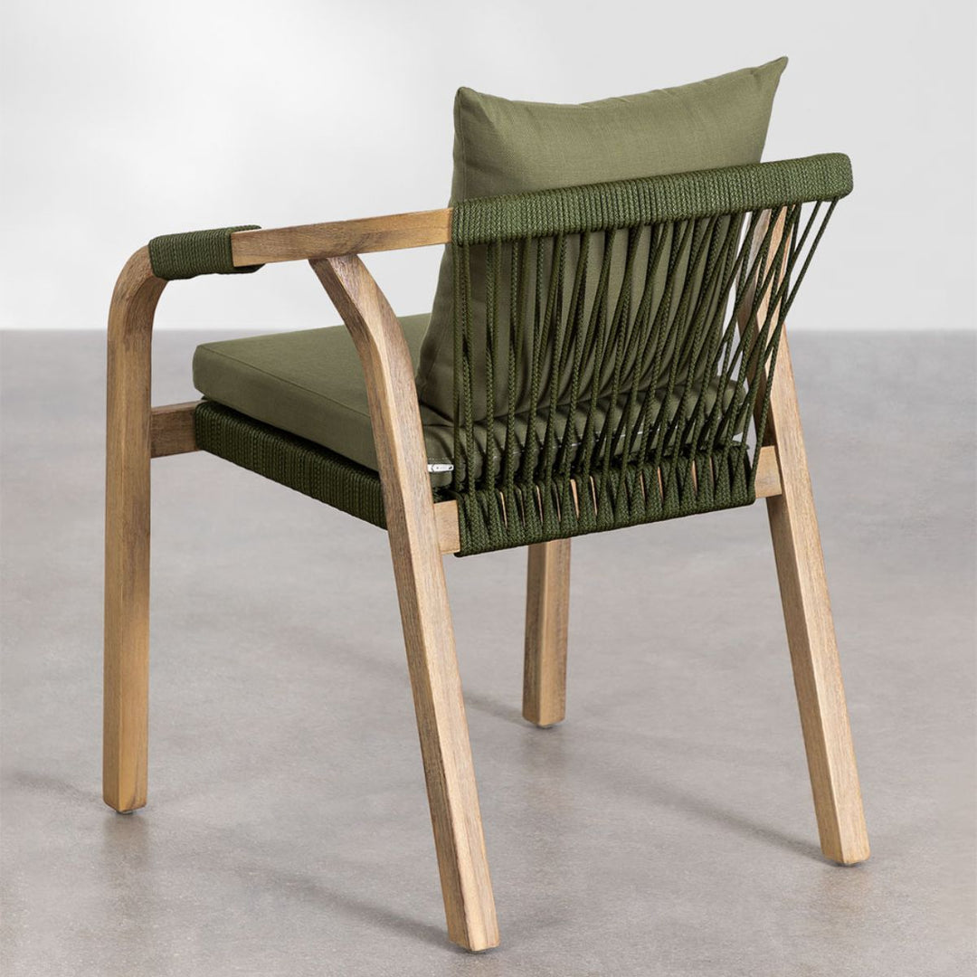 Lot de 2 Chaises SKLUM de Jardin avec Accoudoirs en Bois d'Acacia Dubaï