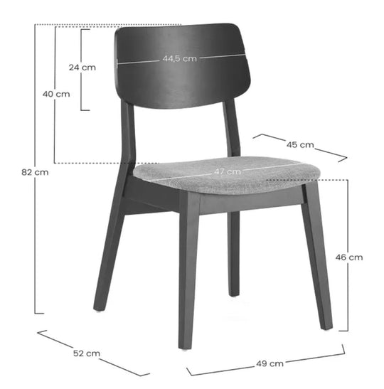 Lot de 2 chaises Susi couleur chêne, bois massif