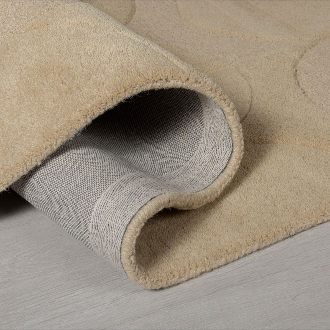 Tapis en laine rond Gigi Beige
