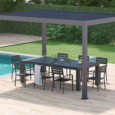 Pergola Bioclimatique Chalet & Jardin 3x4 m – Gris Anthracite