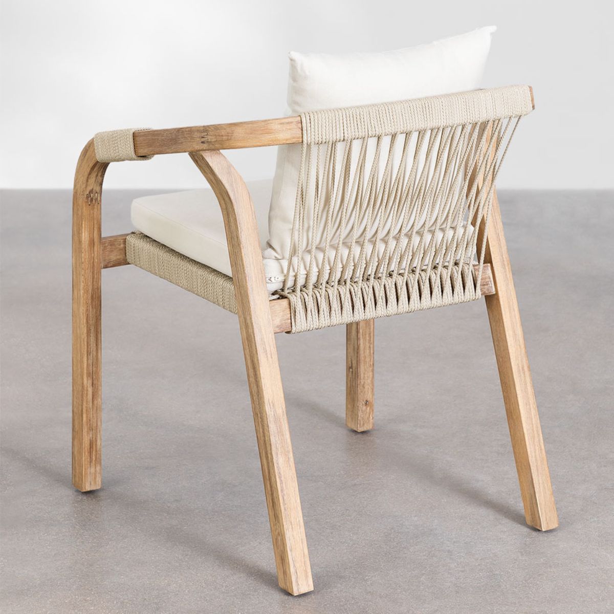 Lot de 2 Chaises SKLUM de Jardin avec Accoudoirs en Bois d'Acacia Dubaï