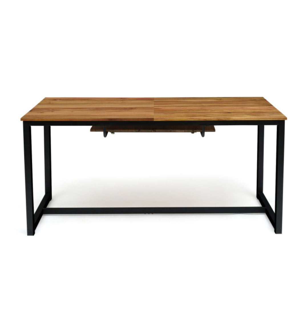 Table extensible bois et acier Acacia