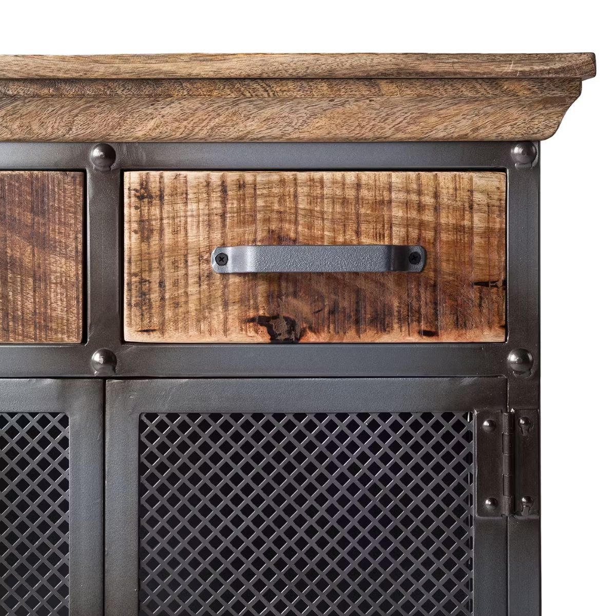 Buffet en metal et bois de manguier