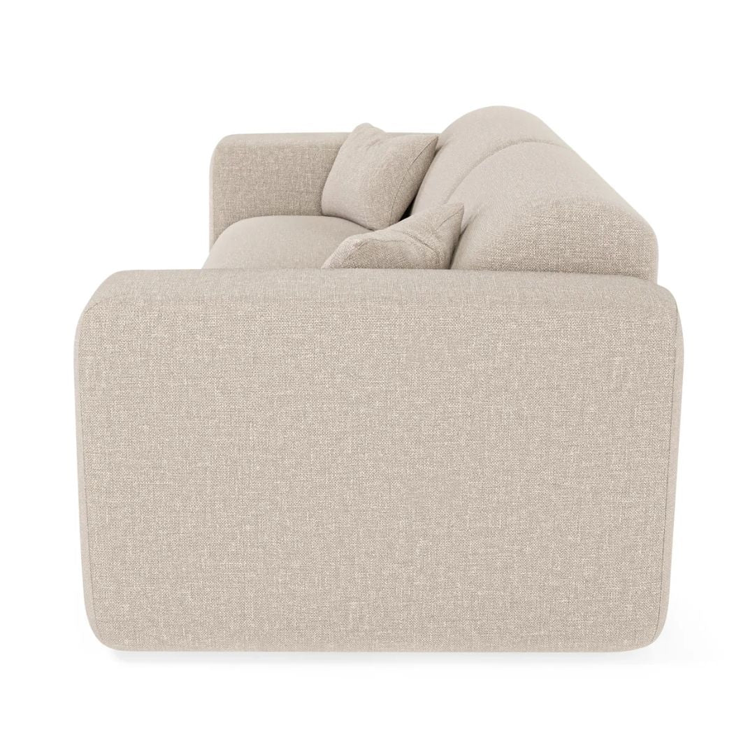 Canapé convertible express matelas Dunlopillo 140cm MYRA Tissu tramé SIA Home