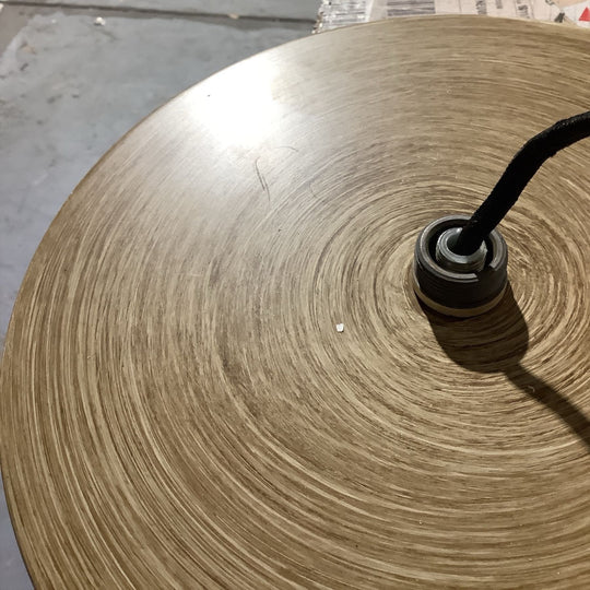 Lampadaire Keiko en métal Imitation Bois, Hauteur 161 cm