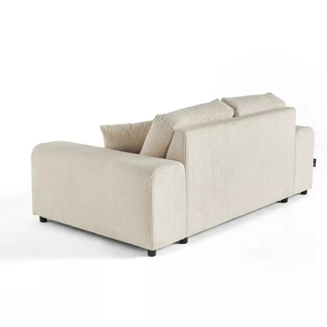 Canapé droit 3 places GARANCE en velours côtelé BESTMOBILIER
