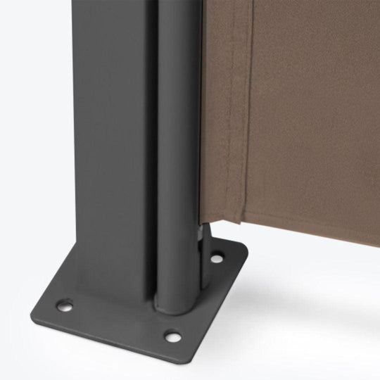 Paravent rétractable premium taupe 1.4x2.5m
