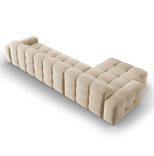 Canapé d'angle gauche Kendal Beige Clair 5 Places - Léger défaut