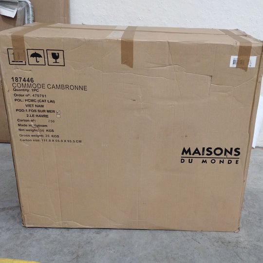 Commode 3 tiroirs noire Maisons du Monde