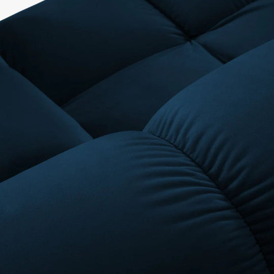 Canapé modulaire en velours Bellis bleu Micadoni 4 places
