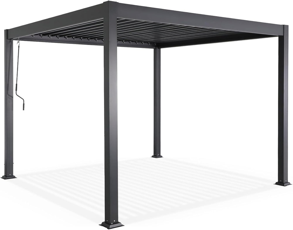 Pergola bioclimatique aluminium Anthracite 3 x 3 m AirDay
