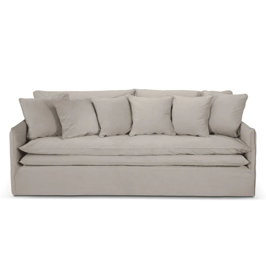Canapé 4 places BOHO Micadoni 4 places velours beige foncé