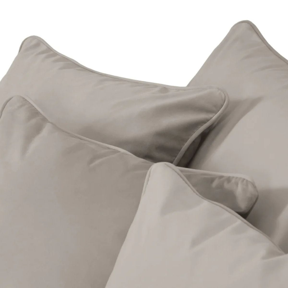 Canapé 4 places BOHO Micadoni 4 places velours beige foncé