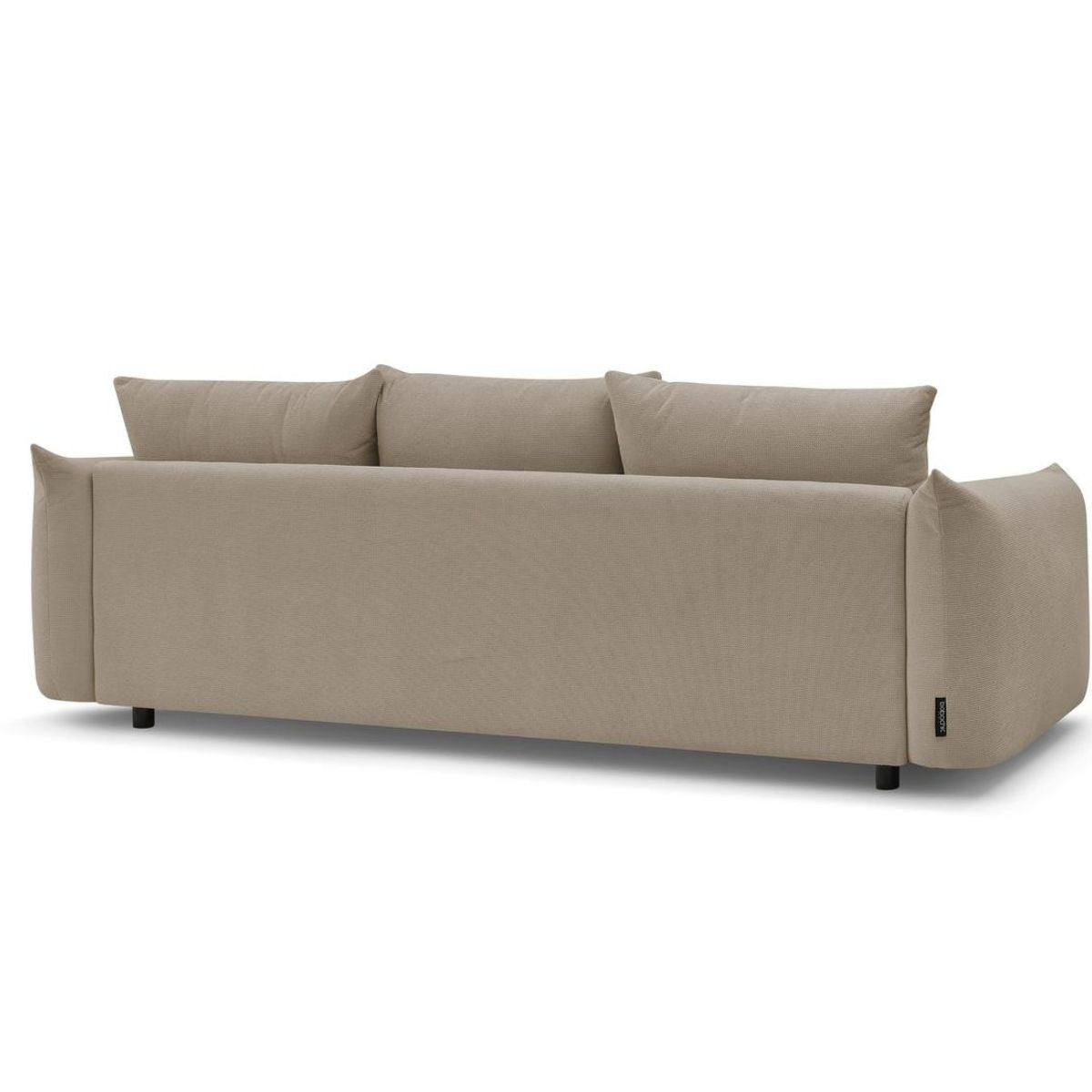 Canapé BOBOCHIC droit fixe 3 places ERNEST avec pouf taupe