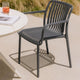 Lot 4 Chaises Jardin SKLUM Wendell Polypropylène Accoudoirs  Gris anthracite