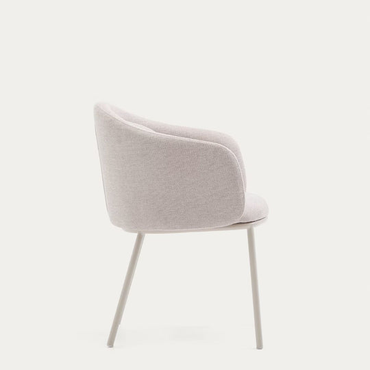Lot de 2 chaises Idaira beige et pieds en acier beige Kave Home
