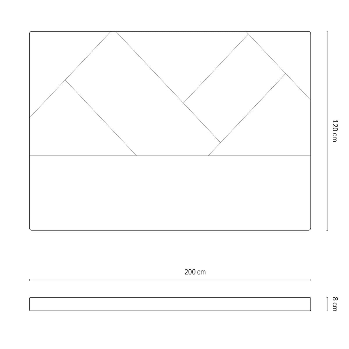 Tete de lit 200cm Arkose de MICADONI