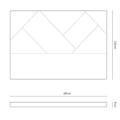 Tete de lit 200cm Arkose de MICADONI