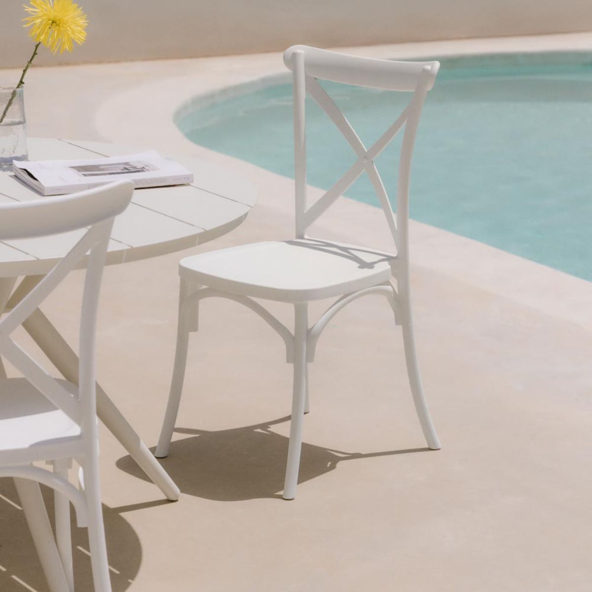 SKLUM - Lot de 4 chaises de jardin empilables en polypropylène Otax