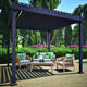 Pergola Bioclimatique Autoportante 3x3m à Lame Orientable Gris Anthracite Toscana