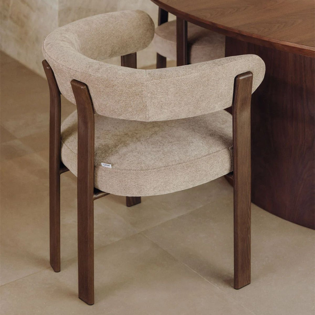 Lot de 4 chaises SKLUM Jolie  avec accoudoirs de salle à manger en tissu chenille